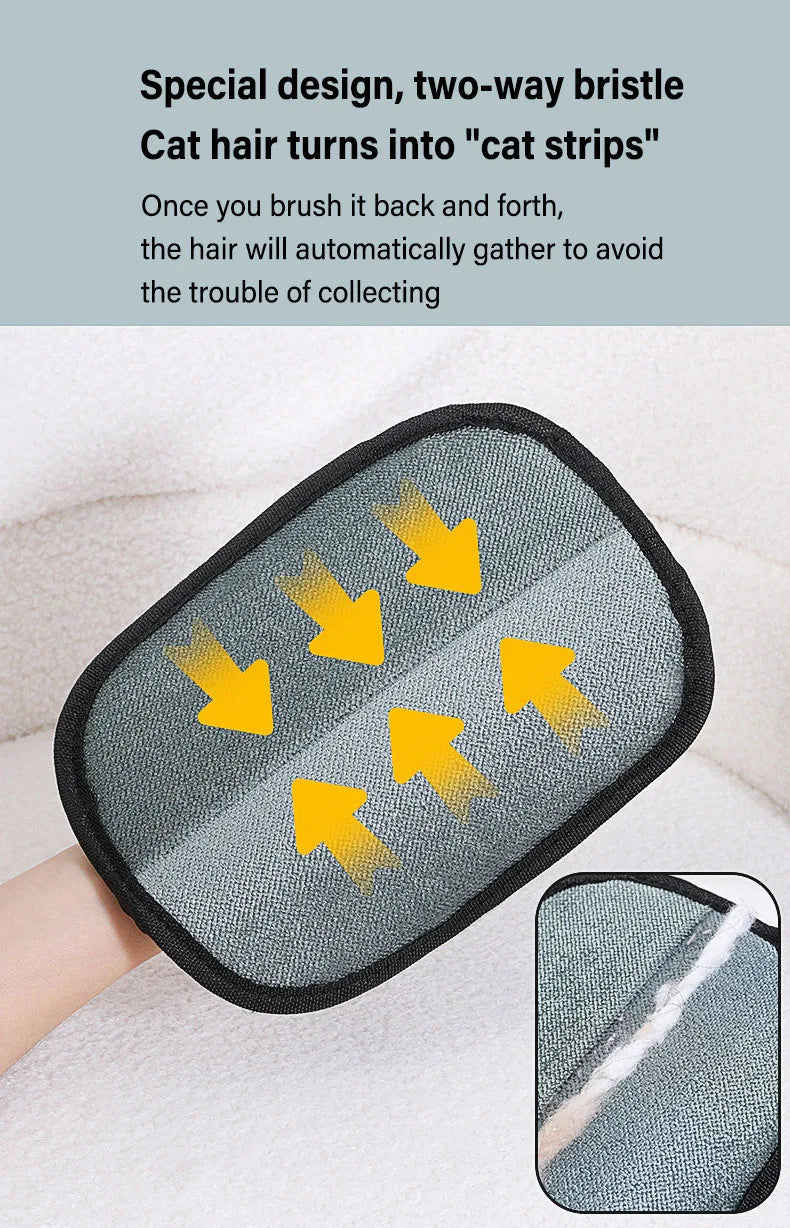 Pet Hair Removal Glove – Removes Hair from Fabric & Furnitur