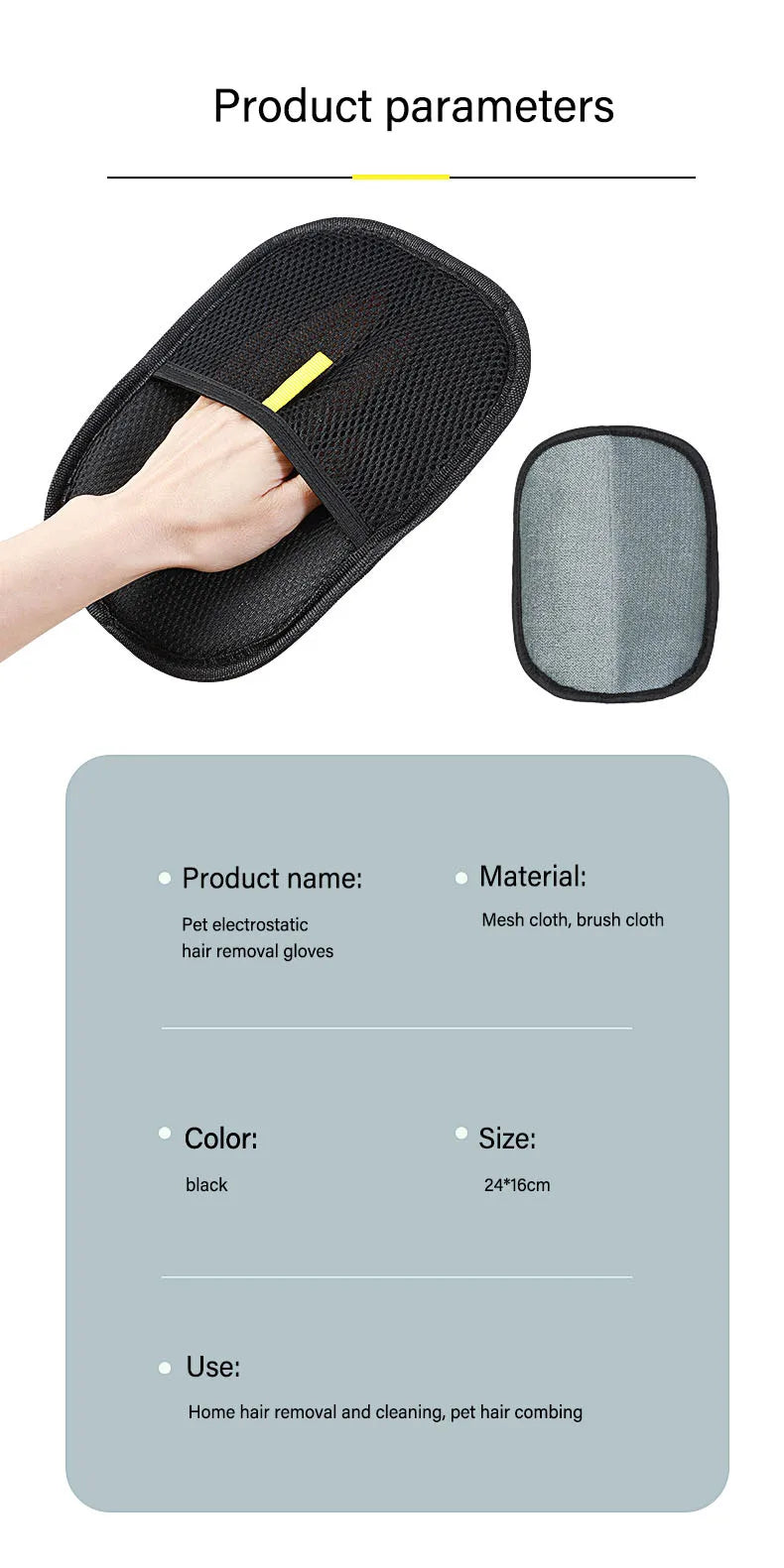Pet Hair Removal Glove – Removes Hair from Fabric & Furnitur