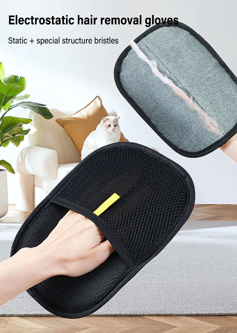 Pet Hair Removal Glove – Removes Hair from Fabric & Furnitur